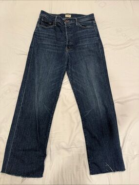 MOTHER Women's Dark Blue Boyfriend Jeans